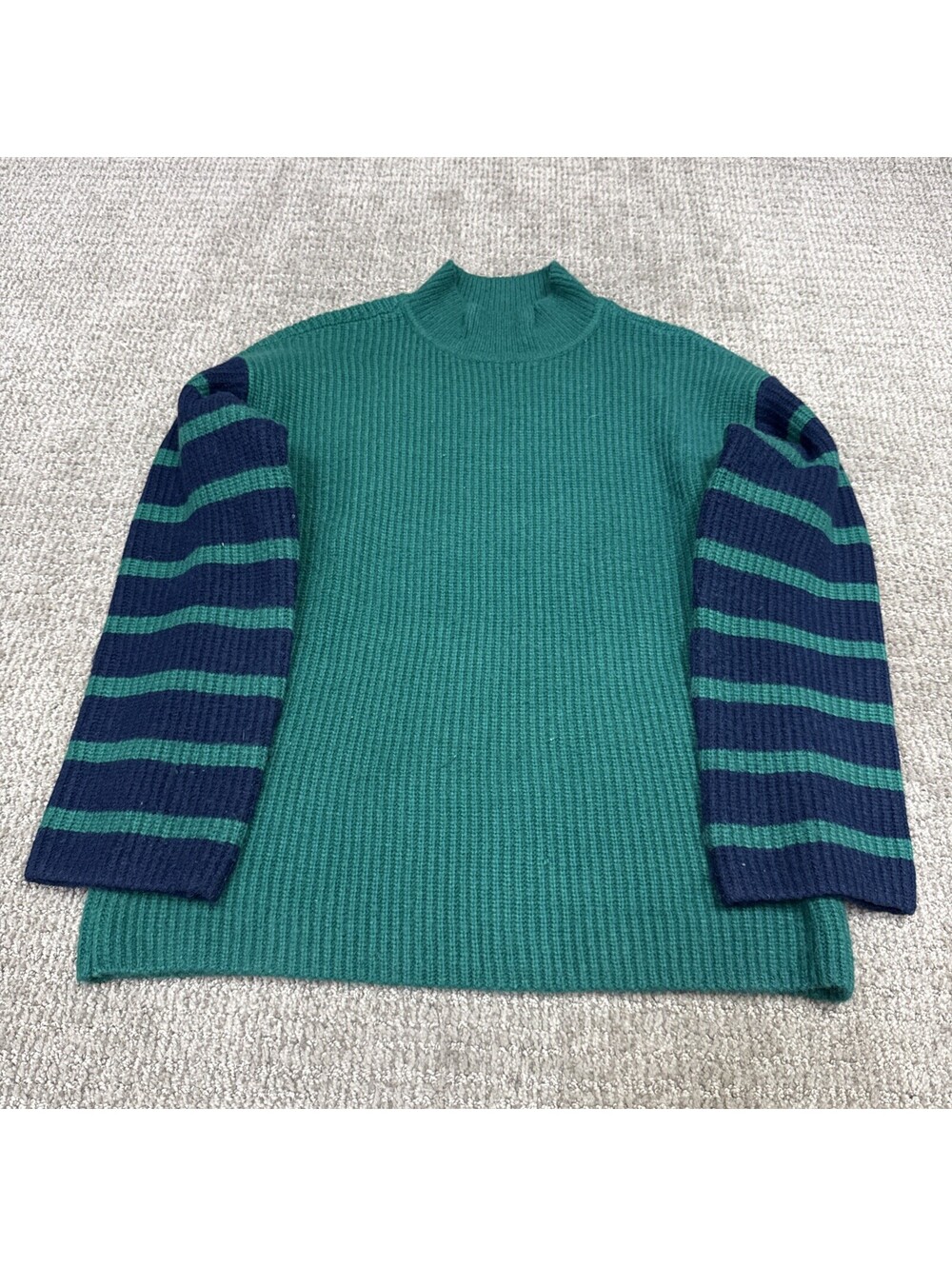 Loft Sweater Green Blue Long Sleeve Pullover Women’s Size XS
